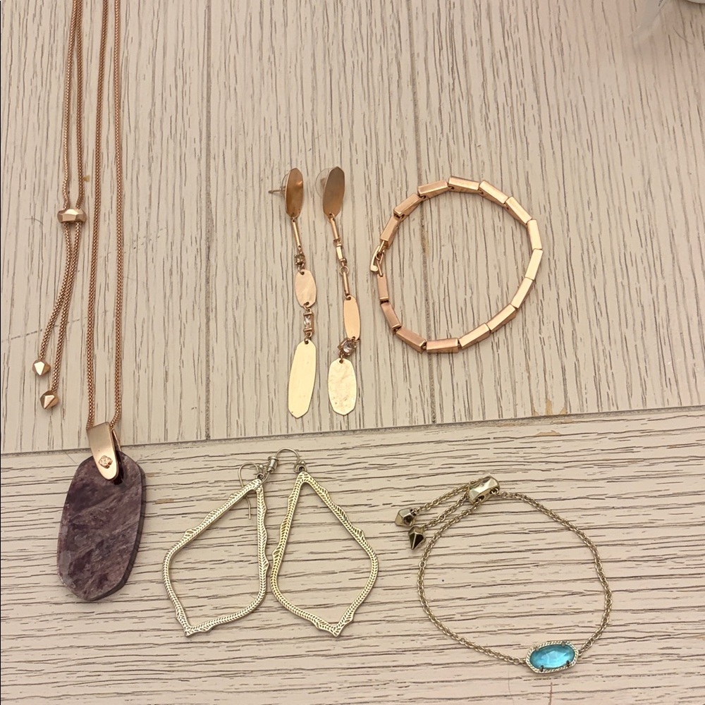 Women Jewelry Rose Gold and Turquoise Necklace & Bracelet Set
